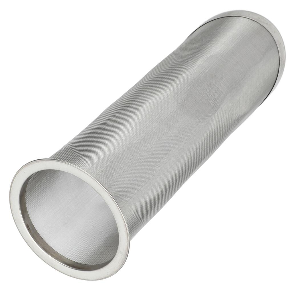 Cold Brew Coffee Filter Stainless Steel Reusable Wide Mouth Mesh Cylindrical Filter with White Gasket for Tea