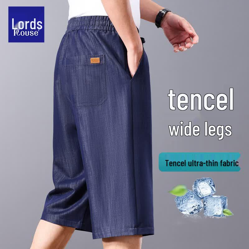 Men s Tencel Blend Ultra-Thin Ice Cool Capri Pants M