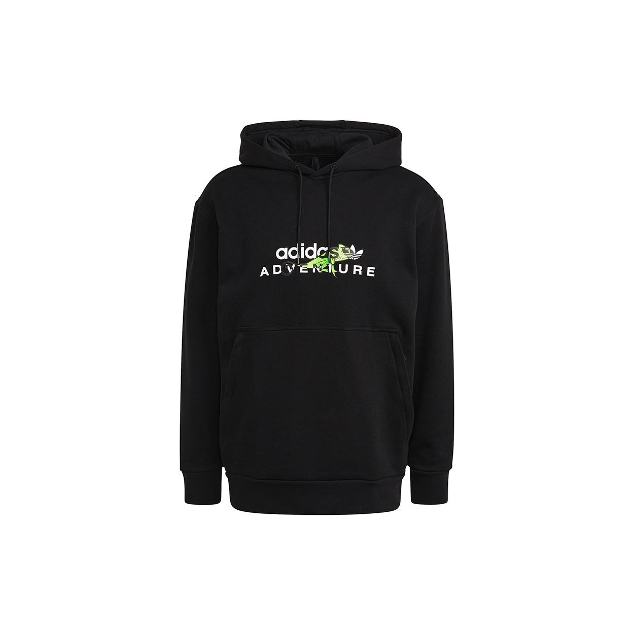 adidas originals Adv Logo Hoody Athleisure Casual Sports Printing Pattern Black Men s GN2325 S