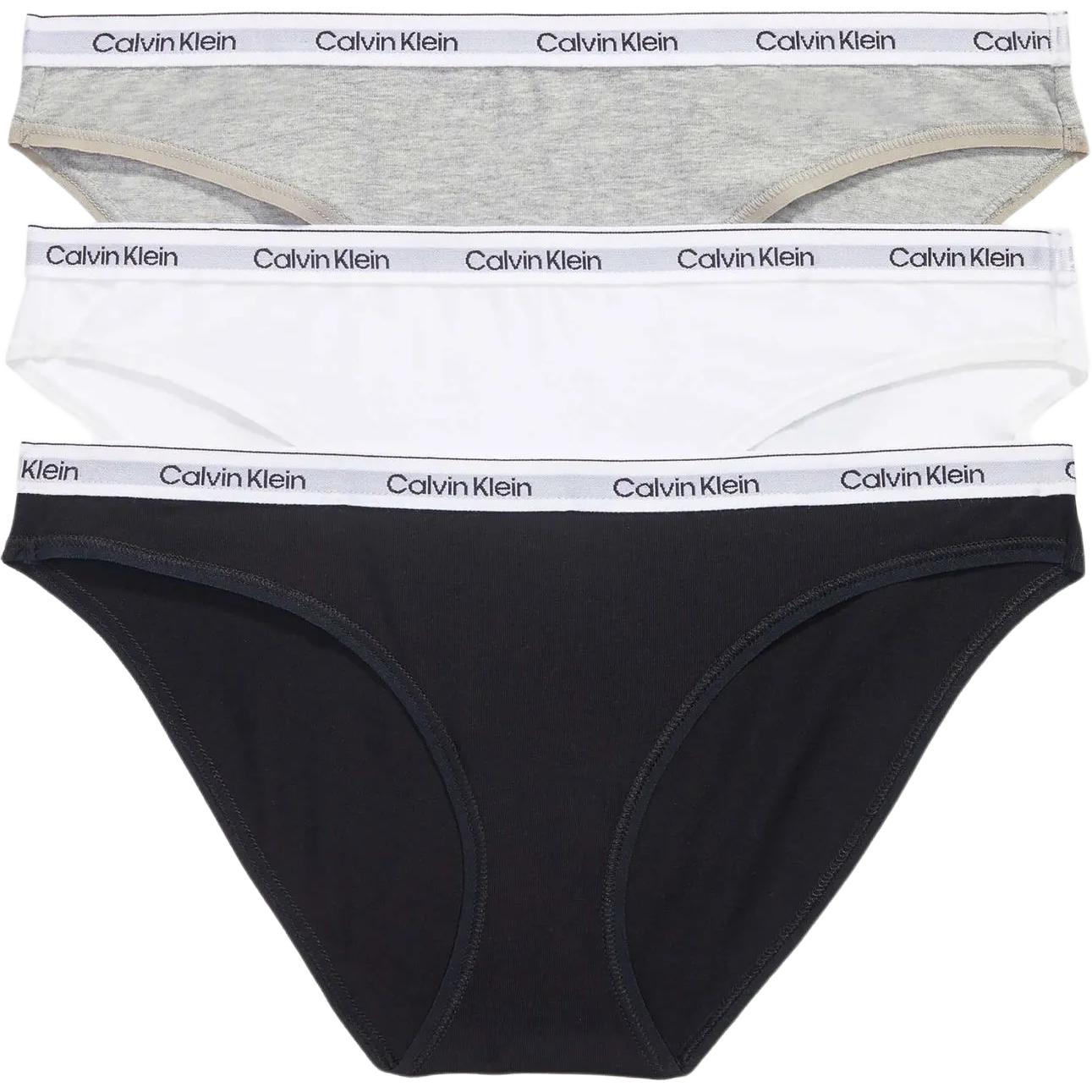 CALVIN KLEIN Color Block Letter Jacquard Comfort Triangle Briefs Women 3 Pack QD5207-900 S