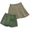 Jun Rope Cardboard Knit Tuck Flare Skirt with Olive Size S & Women's (Compatible Sets) ERC35150, (37),