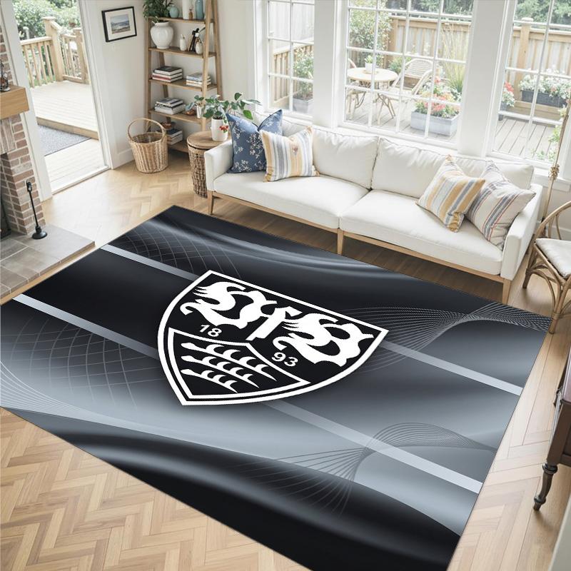 VfB Stuttgart Design Křišťálový Sametový Koberec Útulný Ne?Protiskluzová tištěná předložka do ložnice, obývacího pokoje, předsíně