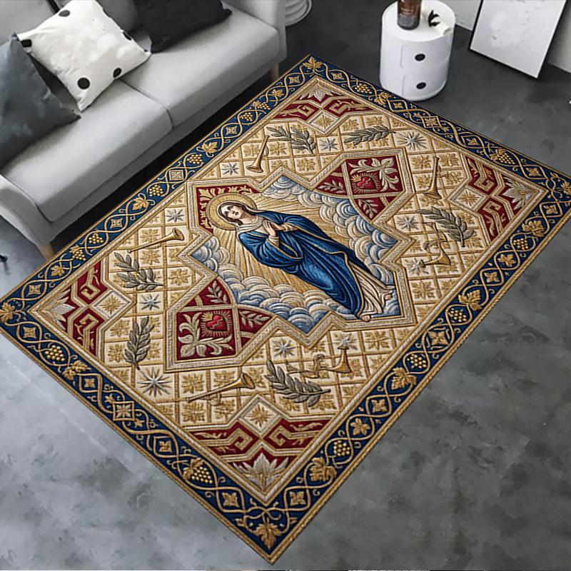 2025 New The Holy Mother Carpet Rug for Living Room Bedroom Home Sofa Decoration,Kids Play Non-slip Floor Mat11