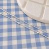 Sterling Silver 999 Starry Round Bead Necklace with O-Shaped Chain for Women