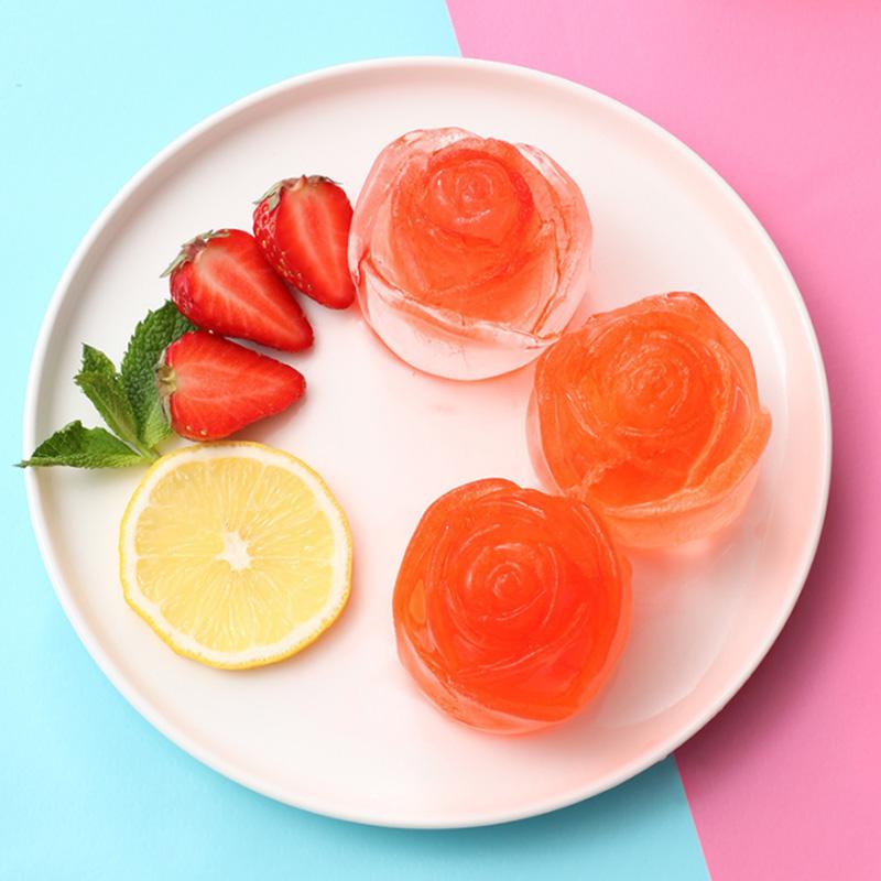 1PC DIY Food Grade Rose Silicone Mold 3D Home Decor Ice Mould Handmade Mold
