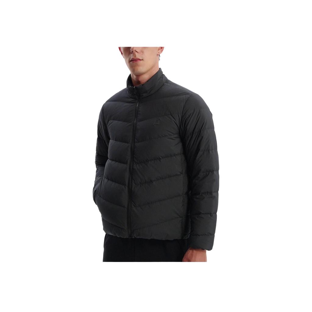 Fila Fitness Casual Commuting Outdoor Sports Versatile Duck Down Warm Lightweight Woven Two-Piece Hooded Down Jacket Men Outerwear A11M541708FBK