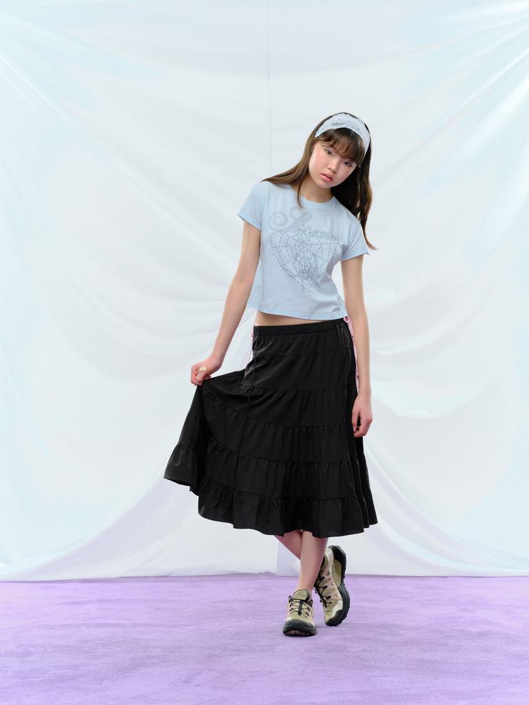 Pyule Fungi Polkadot Skirt Black