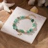 Starfish Conch Stone Beaded Bracelets Simple Beads Bracelets Adjustable Length Bracelets Sea Themed Beach Jewelry for Women Girls