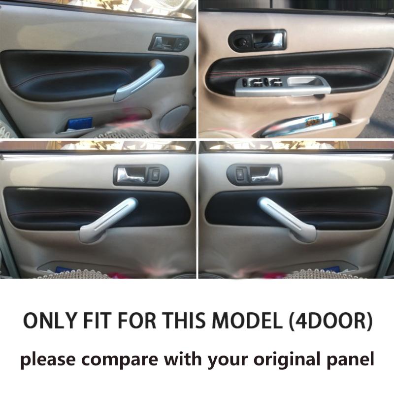4 τεμ. LHD / RHD Microfiber Δερμάτινο στυλ αυτοκινήτου Διακοσμητικό κάλυμμα πλαισίου υποβραχιόνιου λαβής πόρτας για VW Golf 4 MK4 Jetta Bora 2002 -