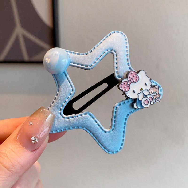 Children's Five-Pointed Star Hair Clip - Kitty BB Clip for Side Bangs, Sweet Dopamine Design.