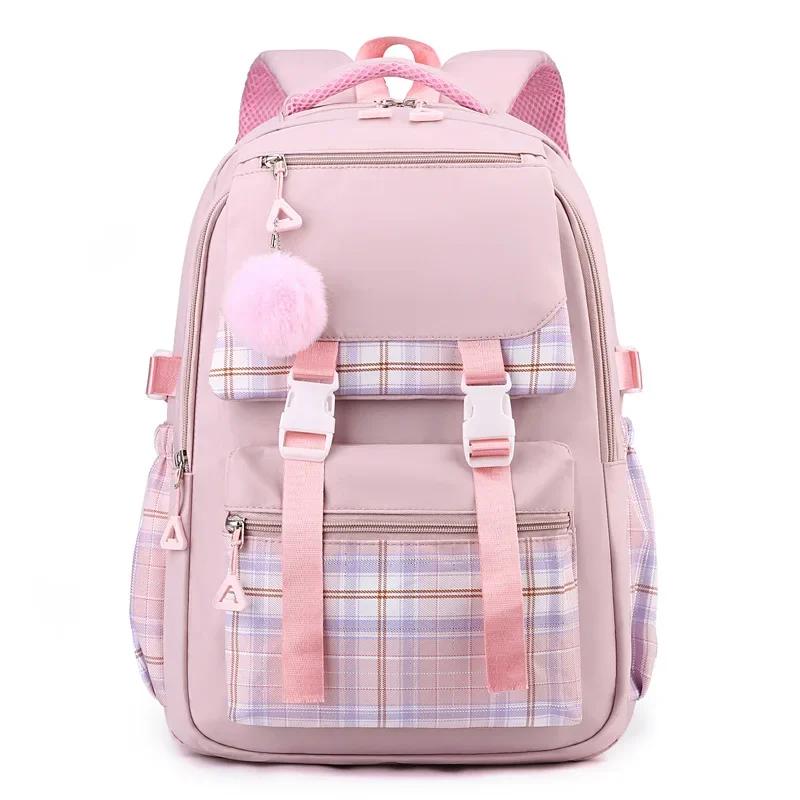 S School Bags for Paimery School Students Girls Large Capacity Children's Bags Lightweight Washable Travel Backpack