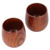 2 stück Holz Tee Tassen Japanischen Großen Bauch Becher Multifunktionale Trinkbecher für Kaffee Milch Wein Wa