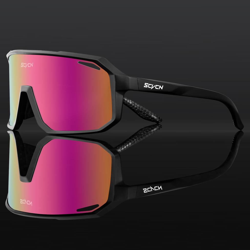 SCVCN Mountaineering Glasses Cycling Glasses Fashion Sunglasses for Men MTB Bike Bicycle Eyewear Sports UV400 Hunting Driving