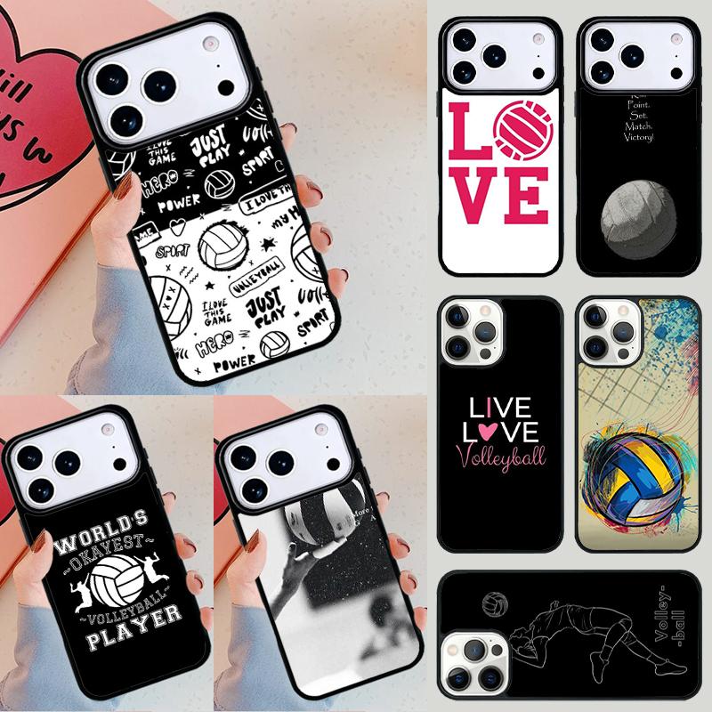Volleyball Sport Phone Case For iPhone 17 Air 14 15 13 12 Max Cover For Apple 16e 11 Pro Max Plus Coque