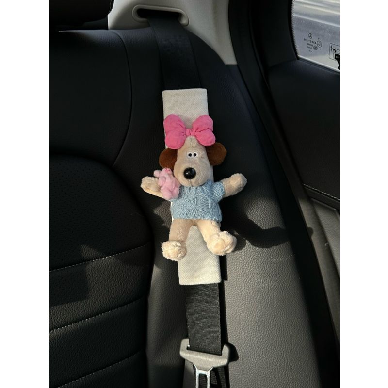 Bows Dog Car Safety Belt Shoulder Pad Cover Cute Car Interior Design Personalized Shoulder Pad Creative New Car Gift