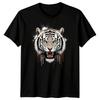 White Tiger Head Big Cats Animals Unisexs Tshirt Roaring Graphic Tee