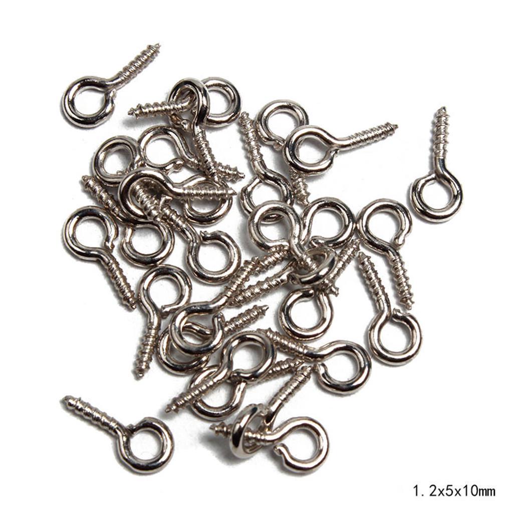 Buy About 100pcs Screw Eyes Pin Findings for Clay Jewelry Resin 10mm at