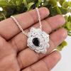 Black Onyx Gemstone Silver Jewelry, 925 Sterling Silver Pendant, Handmade Designer Onyx Pendant Gift For Activists