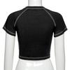 Women T-shirt Round Neck Short Sleeve Printing Cropped Tops Navel Exposed Tops Soft Breathable Tee Shirt