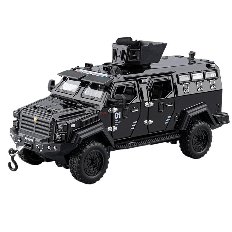 1/32 Ford F-550 Strengthened 4*4 Off Road Special Vehicles Alloy Metal Diecast Model Car Sound and Light Pull Back Collectibles