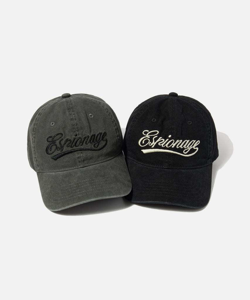 ESPIONAGE Script Logo Vintage Cap Black