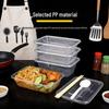 Disposable PP Square Food Containers with Lids