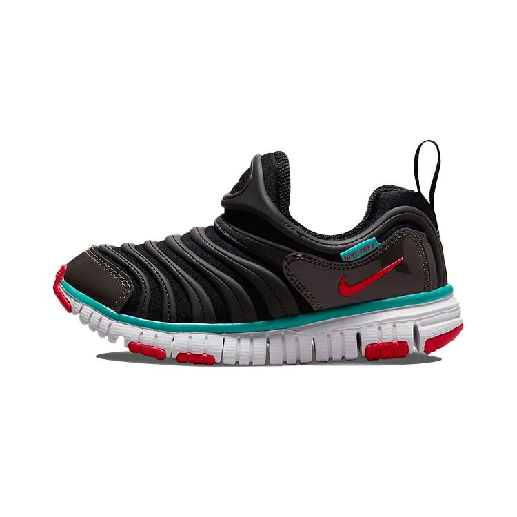 Nike Dynamo Free PreSchool 'Black Siren Red' (Unisex) Black / Medium Ash / Washed Teal / Siren Red Kids' Casual Shoes 343738 029