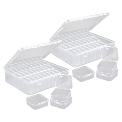 Stylish 30 Compartment Clear Organizers Box Sturdy Plastic Storage Case Portable for Jewelry Beads Desk Accessories