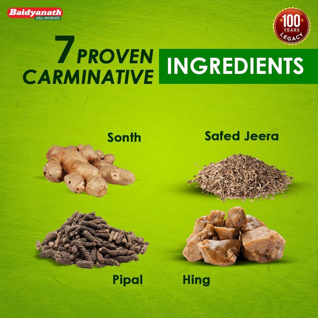 Baidyanath Hingwashtak Churna 50g X Pack of 2 | Ayurvedic Digestive Powder for Gas & Bloating