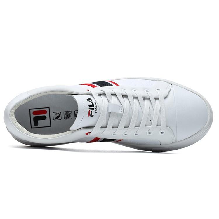 New FILA 1911 Stripe Low Top Shoes For FILA White Women's F12W124345FWT