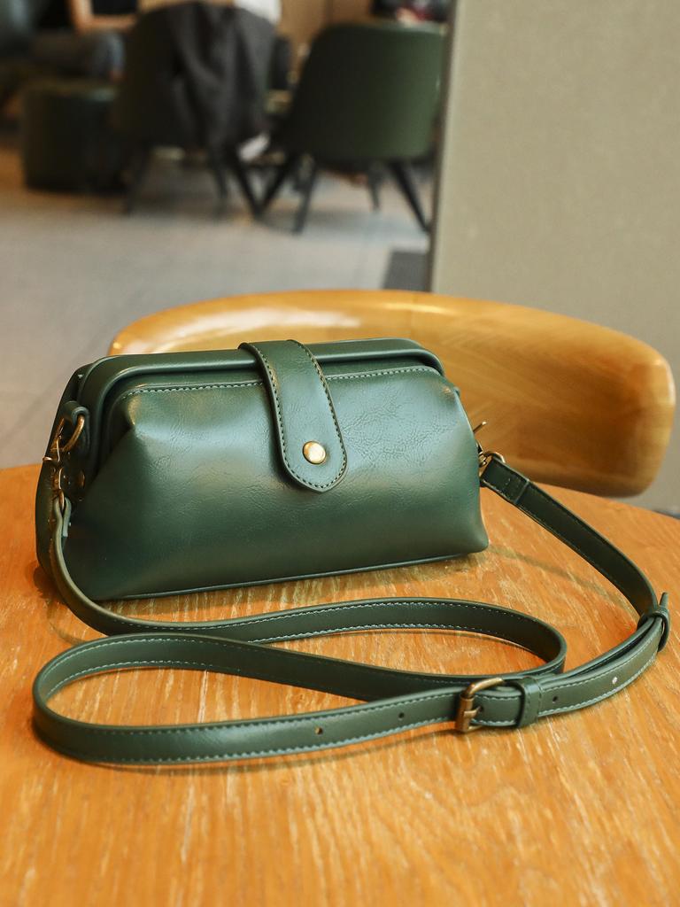 Johnature Bolso Retro de Cuero de Vaca para Mujer Hecho a Mano Piel de Vaca Natural Suave Bolsos Pequeños de Hombro y Cruzados para Ocio