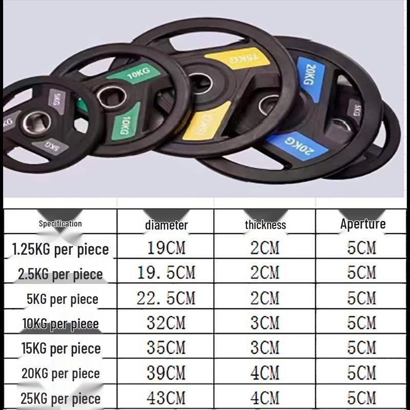 Fighter Rubber-Coated Cast Iron Barbell Plate