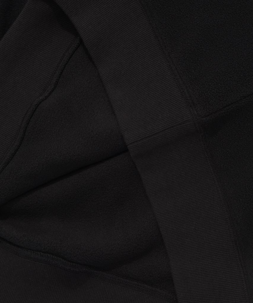 C Logo Fleece Oversized Hoodie Black