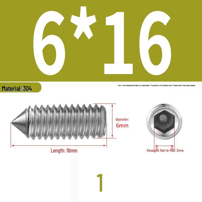 12.9 Edelstahl 304 Innensechskant Kegelspitze Gewindestift M2/M3