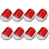 APSMOTIV 8Pcs Universal Side Marker 2x2 Inch Trailer RV Marker LED Light Red 12V for RVs, Campers Truck Vans Caravans and Boats Side Marker Indicator