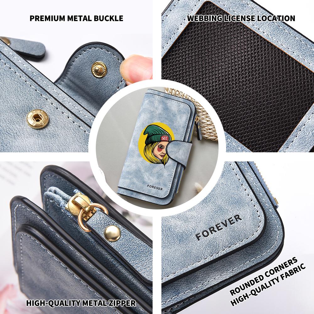 Stylish Printed Long Wallet Forever Women Casual Portable Card Holder