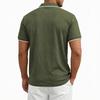 Mens Casual Shirts Short Sleeve Zipper Polo Shirt Lightweight Mens Summer Shirts Comfortable Fit Shirt Mens Casual Style for Everyday Wear