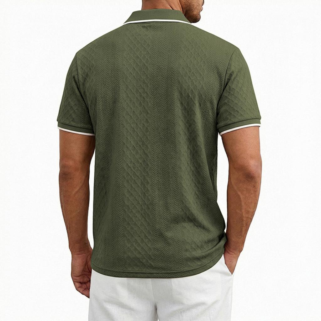 Mens Casual Shirts Short Sleeve Zipper Polo Shirt Lightweight Mens Summer Shirts Comfortable Fit Shirt Mens Casual Style for Everyday Wear