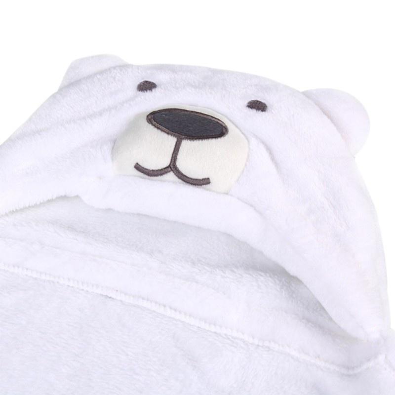 Baby Soft Blanket Child Bath Towel Cartoon Animal Shape Hooded Towel  Baby Wrapped Hooded Bathrobe