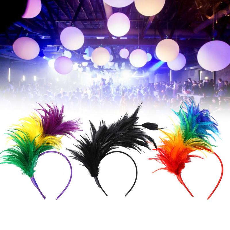 New Retro Rainbow Feather Headband For Kids Ideal For Halloween Parties And Celebrations