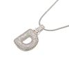 ZHUKOU Silver color Bubble initial letters necklaces 26 letters pendants necklaces for women Brass CZ Jewelry VL34
