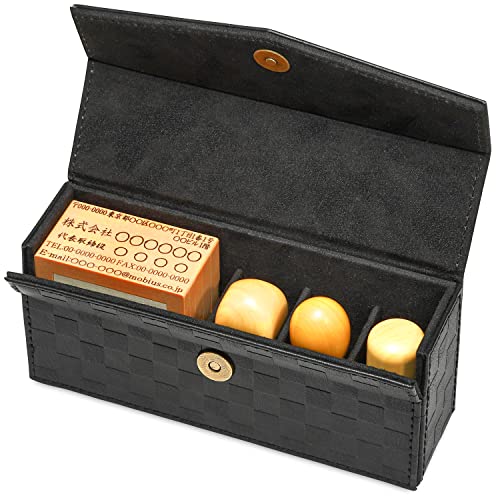 

Möbius [Checkered Pattern Corporate Seal Case Series, Compact Size] Hanko Case, Rubber Stamp Case, Inko Box, Seal Case for Corporate Companies (Regula