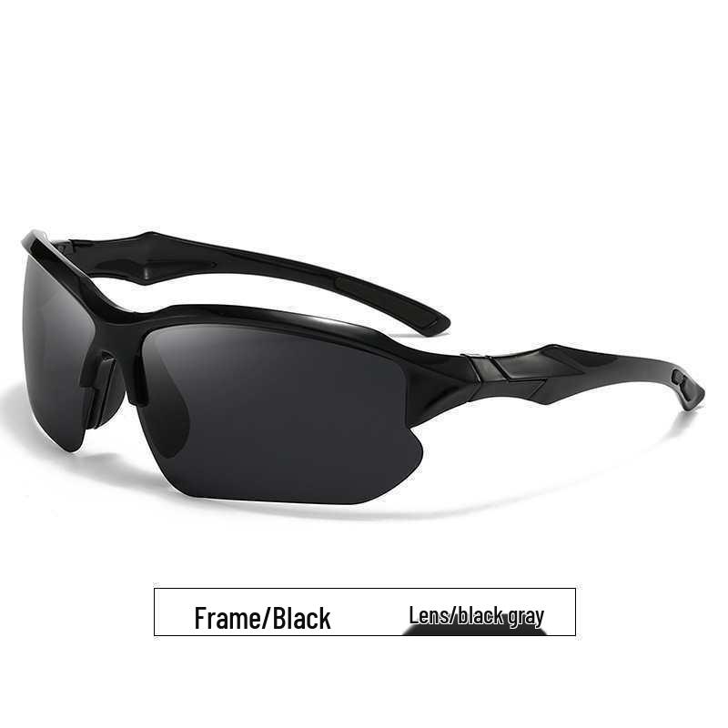 Men s Semi-Rimless Polarized Sunglasses for Cycling, Running & Fishing.