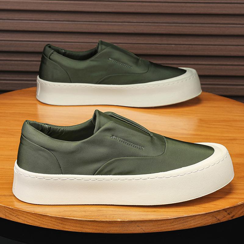 Canvas Men's Shoes Summer New Non-slip Thick-soled Breathable Light Lazy One-pedal Board Shoes Men's Sports Shoes