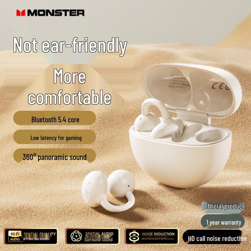Applicable MONSTER M800 Wireless Bluetooth Noise-Cancelling Open-Ear Stereo Ear Clip Headphones