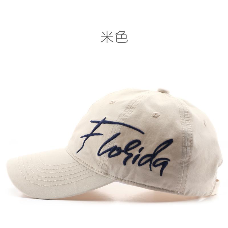 

Капелюх Весна та Осінь Особистість Вишивка Літера Вигнутий Кепка Відкритий Подорожі Сонцезахисний Тіньовий Бейсболка бежевий