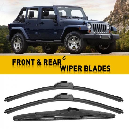 

15 /15 /14 For Wrangler JK For Jeep 2000- Windshield Wiper Blades Set of 3