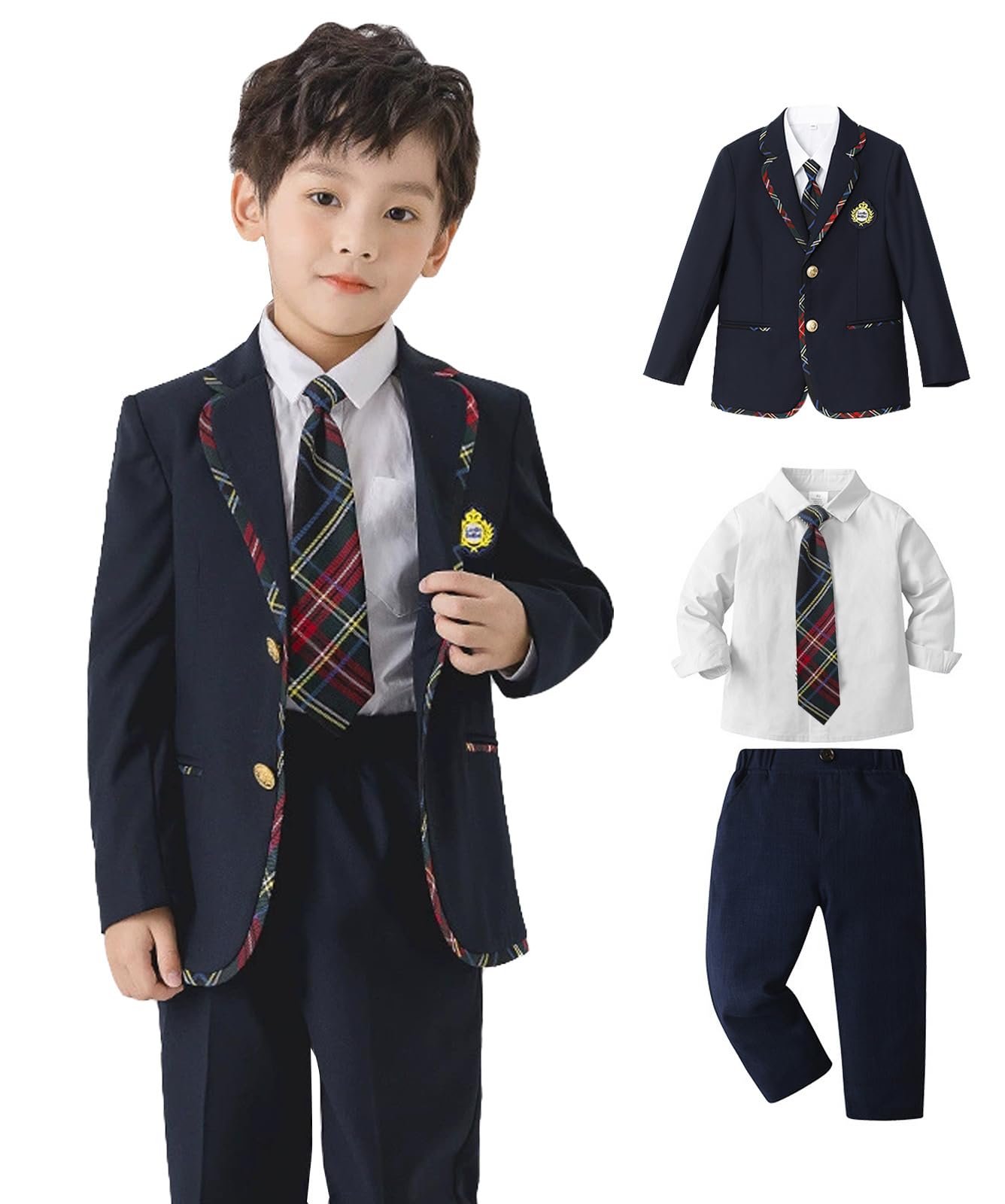 

Formal School Uniform Top and Bottom Entrance Graduation Plus Kindergarten Graduation Kindergarten Elementary Size 150 [Qichenk] Children s Clothing,