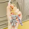 Adorable Sparkling Bear Keychain Cute Rhinestone Decor For Students And Couples