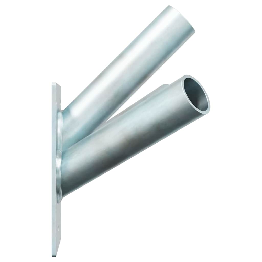 Flagpole Holder Silver 10.5 X 7.5 X 0.2 Cm Steel